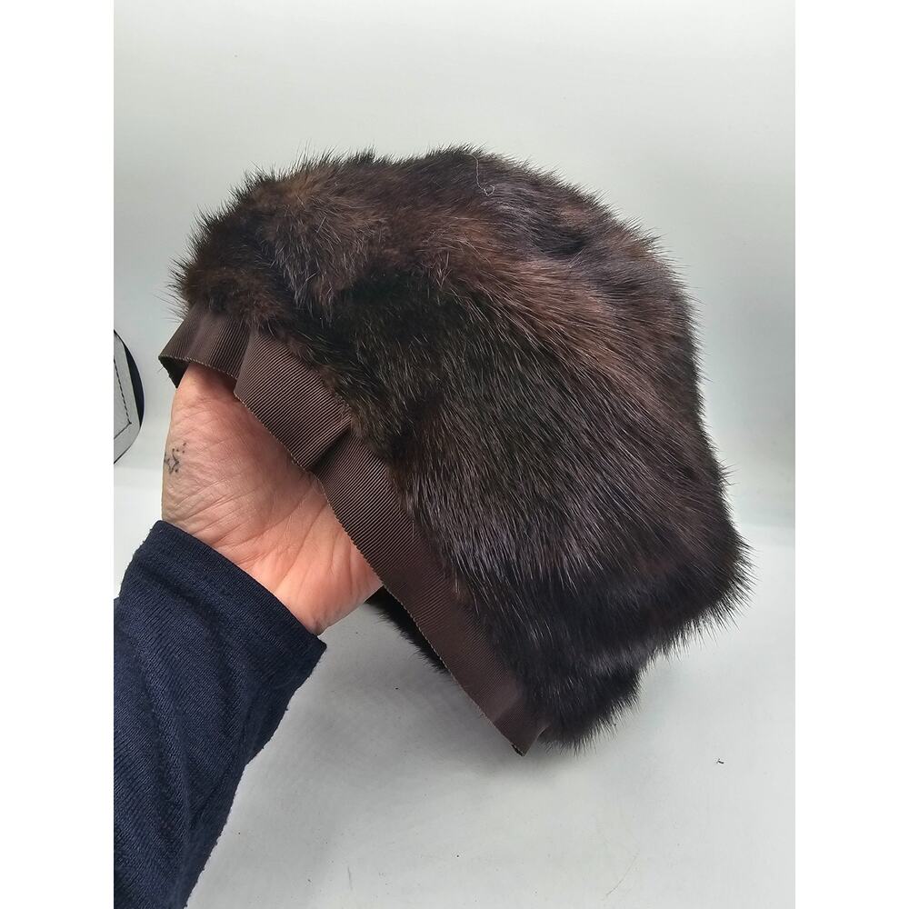 Womens Vintage Fur Hat by Amrose New York with Fur 1950s - Picture 5 of 5